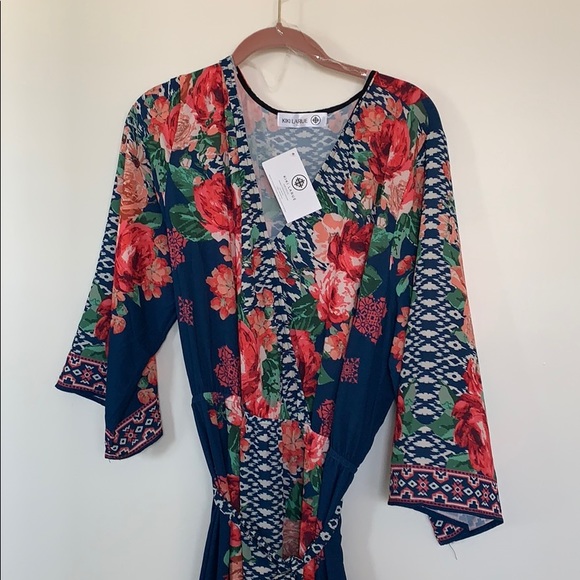 New Floral Wrap Dress - Picture 2 of 5